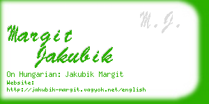 margit jakubik business card